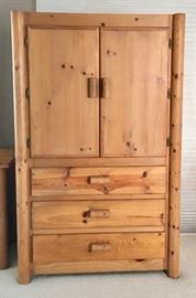 Knotty Pine Lodgepole Armoir