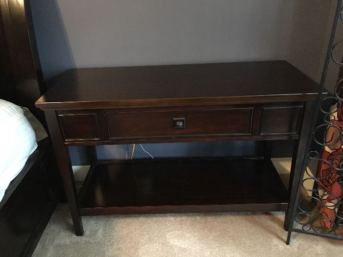 Sofa/entryway table with one drawer.