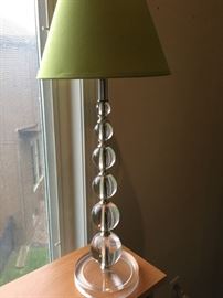 Pretty glass-look lamp.