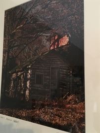 Framed print by Jim Mayfield, "John's modern cabins"