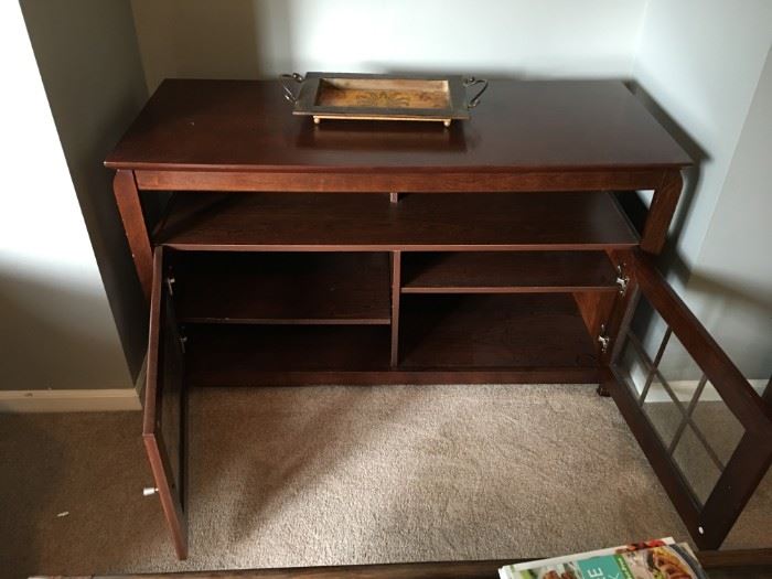 Wood tv stand/media center.