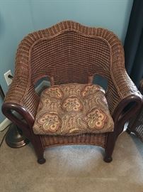 Bamboo and wicker armchair in excellent condition! (2)
