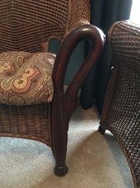 Bamboo and wicker armchair in excellent condition! (2)