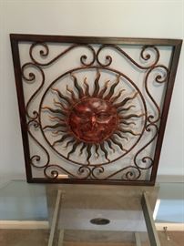 Metal sun deco for indoor or out.