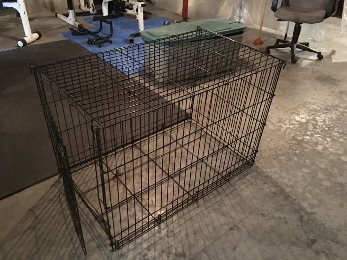 Large dog crate.