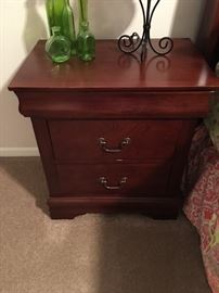 3 drawer nightstand, with top drawer velvet lined.