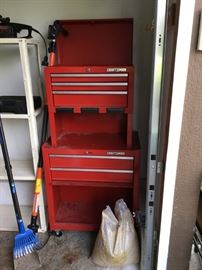 Craftsman tool chest on casters.