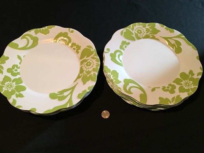 Fancy plastic plates (which match the martini and drinking glasses). (12)