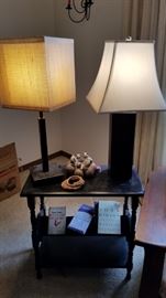 Lamps, side table