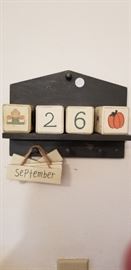 Wall calendar - wooden blocks