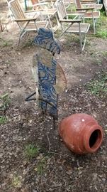 Yard art and pot