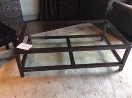 Wood and Glass Coffee Table