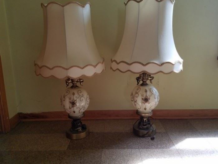Matching vintage lamps