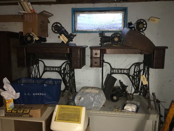 Antique Singer sewing machines