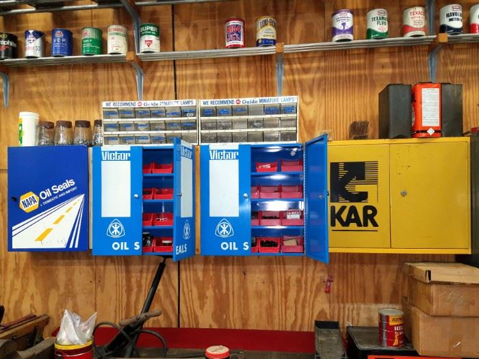 Napa oil Seals, Victor Oil, Kar tool cabinets