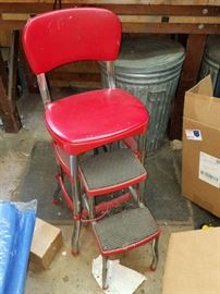 Vintage red stepstool