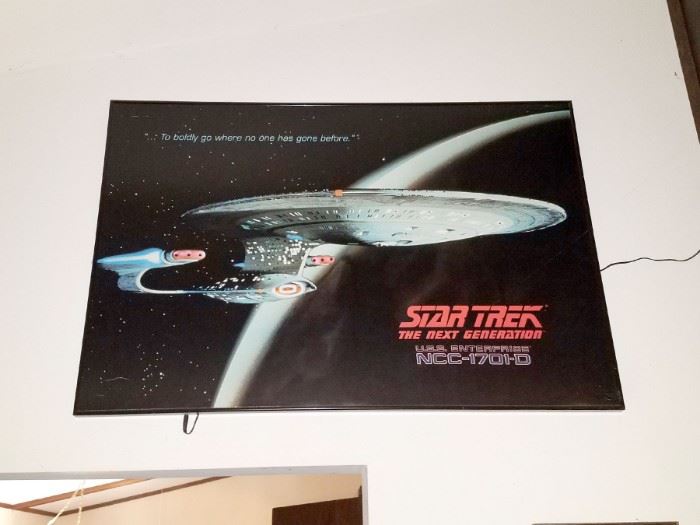 Lighted Star Trek poster