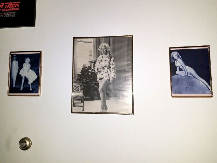 Marilyn Monroe framed memorabilia