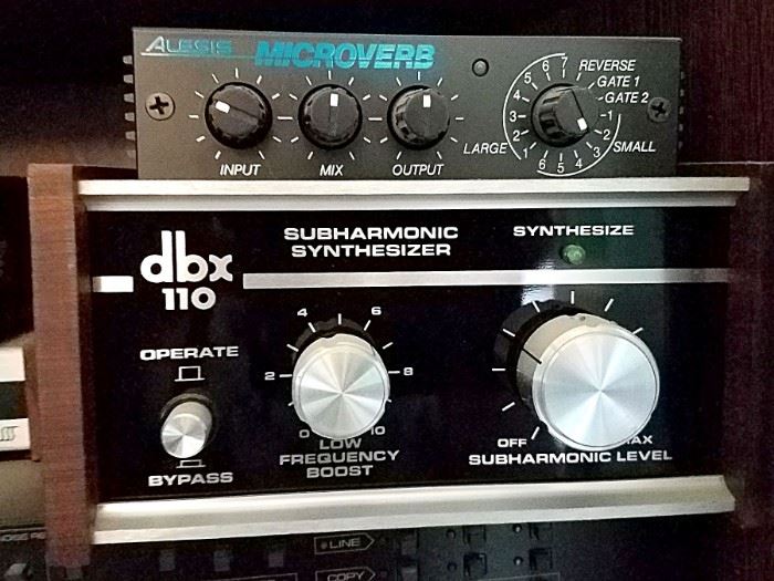 DBX synthesizer. Alesis Microverb