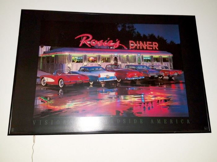 Lighted Rosie's Diner art