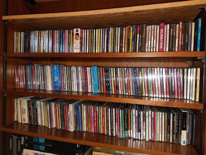 Hundreds of music CDs...mostly Blues and vintage Rock