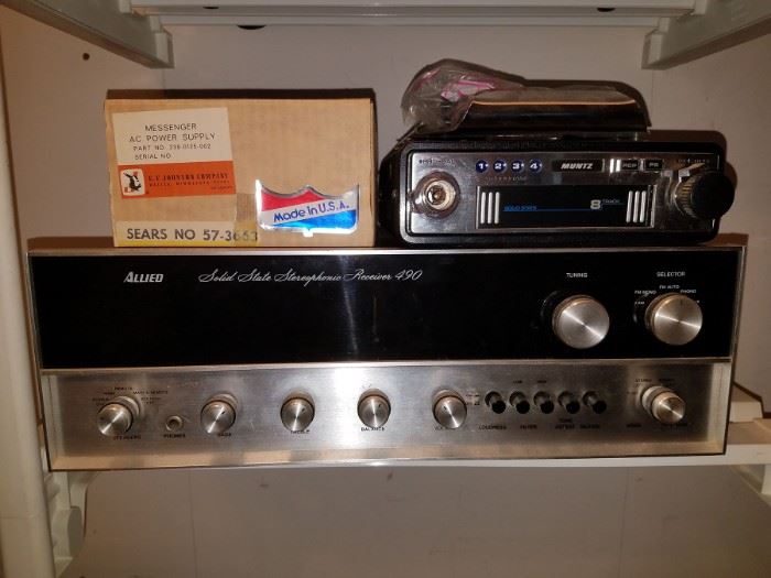 Allied receiver. Solid state 8 track player