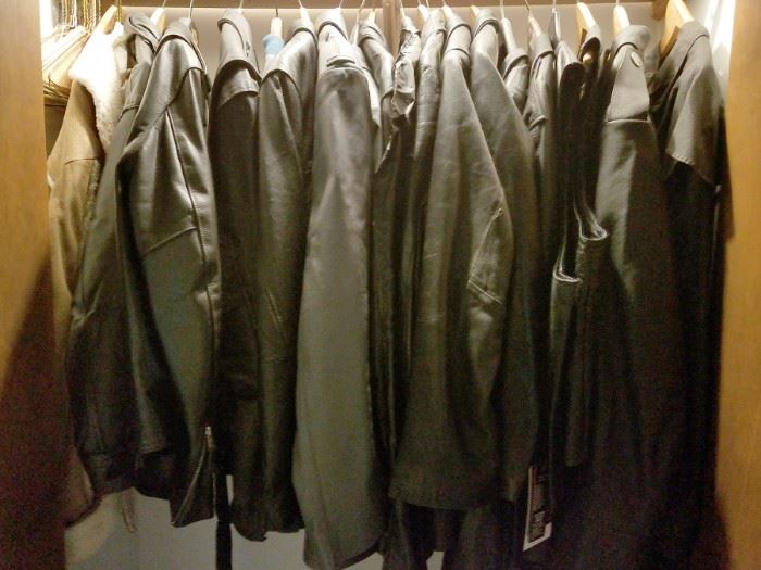 Several leather jackets