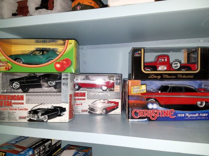 Model cars in original boxes