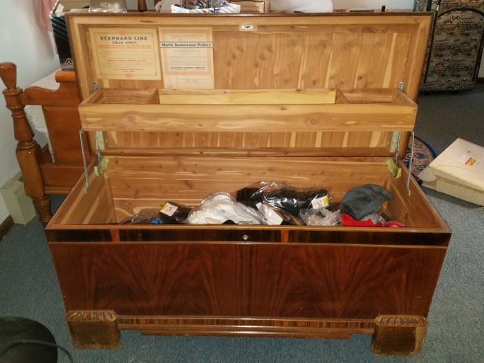 Cedar lined blanket chest