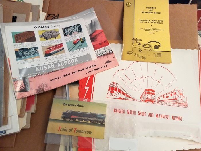 Train railroad locomotive ephemera