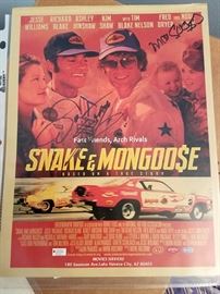 Vintage autographed Snake & Mongoose advertising