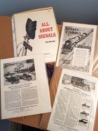 Railroad/vintage auto ephemera