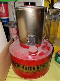 Vintage auto motor heater