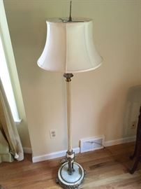 Vintage floor lamp with marble base