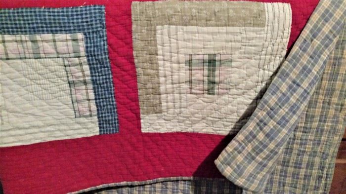 one of the 7 vintage handmade quilts