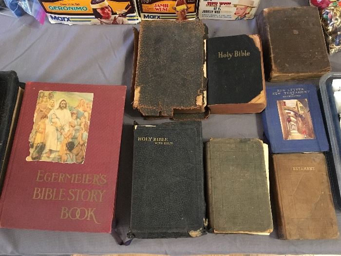 Antique and vintage Bibles dating back to the late 1800's and early 1900's. 