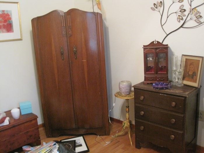 cedar chest, cabinet & small dresser