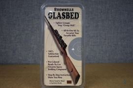 Gunstock Bedding Compound / Brownells Glasbed Bedding Compound. Walnut toned for wood or synthetic stocks. #081-050-101. Appears new. LOCATION 19

