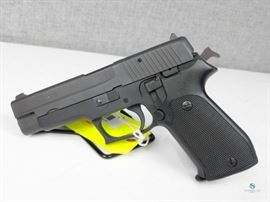 Sig Sauer P220 / Made in W. Germany. Excellent condition, black finish, no rust, no scratches. Single magazine included. Slide and action appears to work smoothly. Not test-fired. G209927 .45cal, FFL #262
