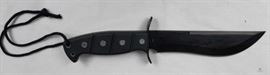 Tac Xtreme Black Stainless Steel Knife / 12" overall Black Knife with Stainless Steel Blade and Rubber Handle Comes with High impact ABS Sheath. New in Box. LOCATION 20
