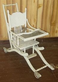 Antique High Chair/Stroller 