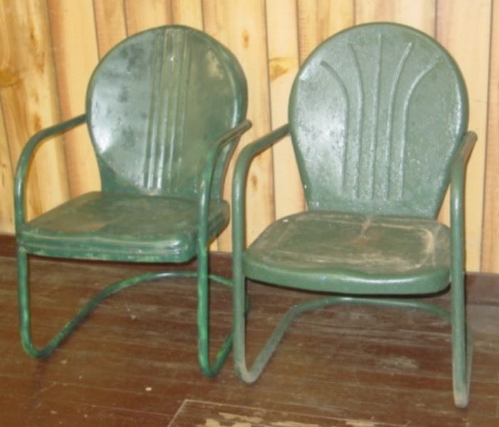 Vintage Metal Yard Chairs