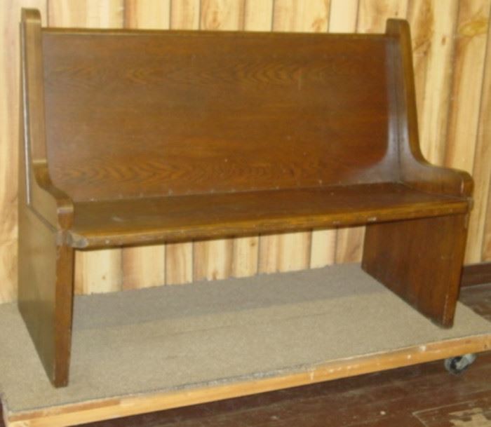 Oak Church Bench
