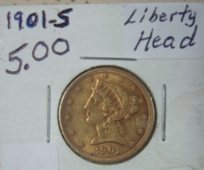 1901-S Gold $5.00 Coin