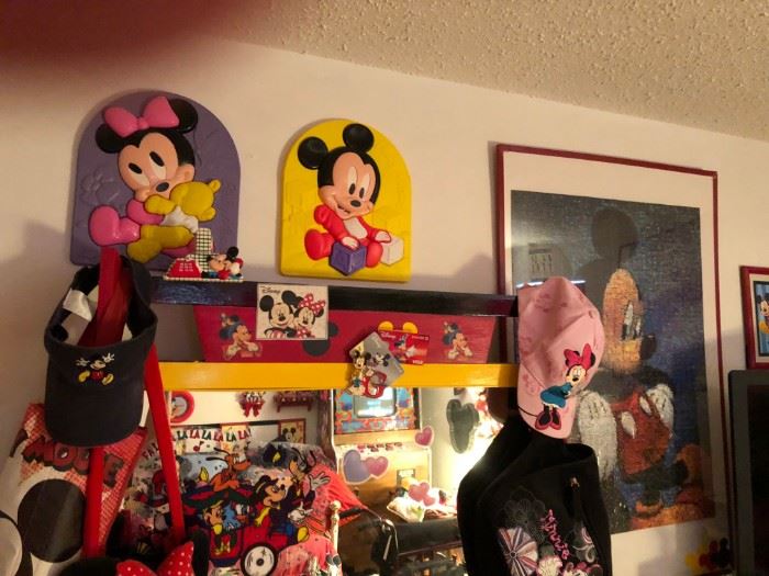 Assortment of Mickey/Minnie Mouse along with dresser for sale