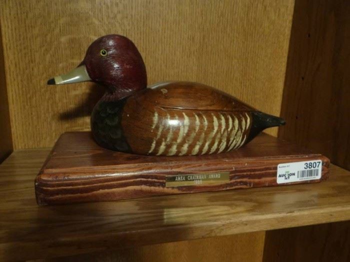 2 Wooden ducks, puffin decor.