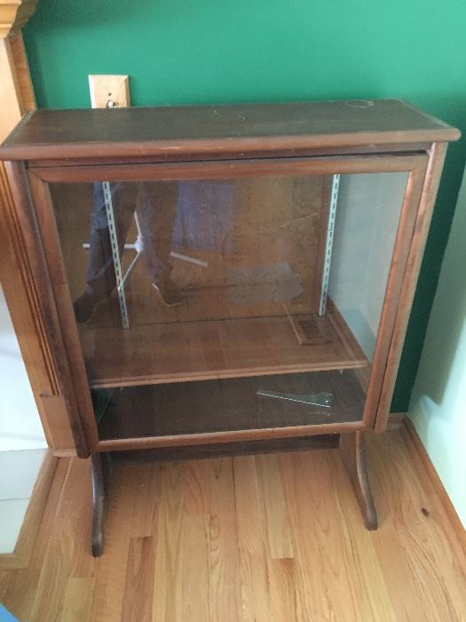 Old glass front book case