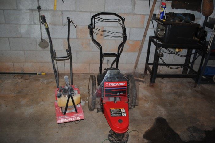 Troybilt push behind trimmer, Honda Tiller