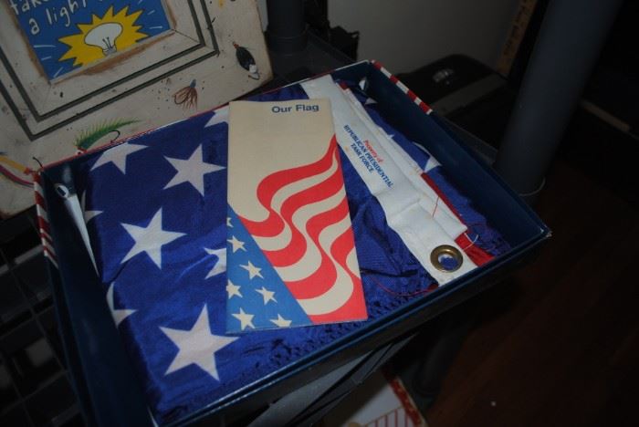 Flag still in box