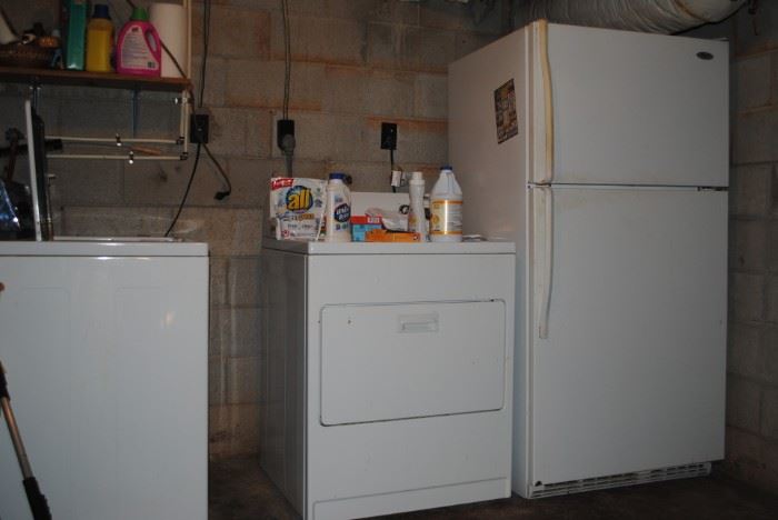 Washer, dryer and refrigerator